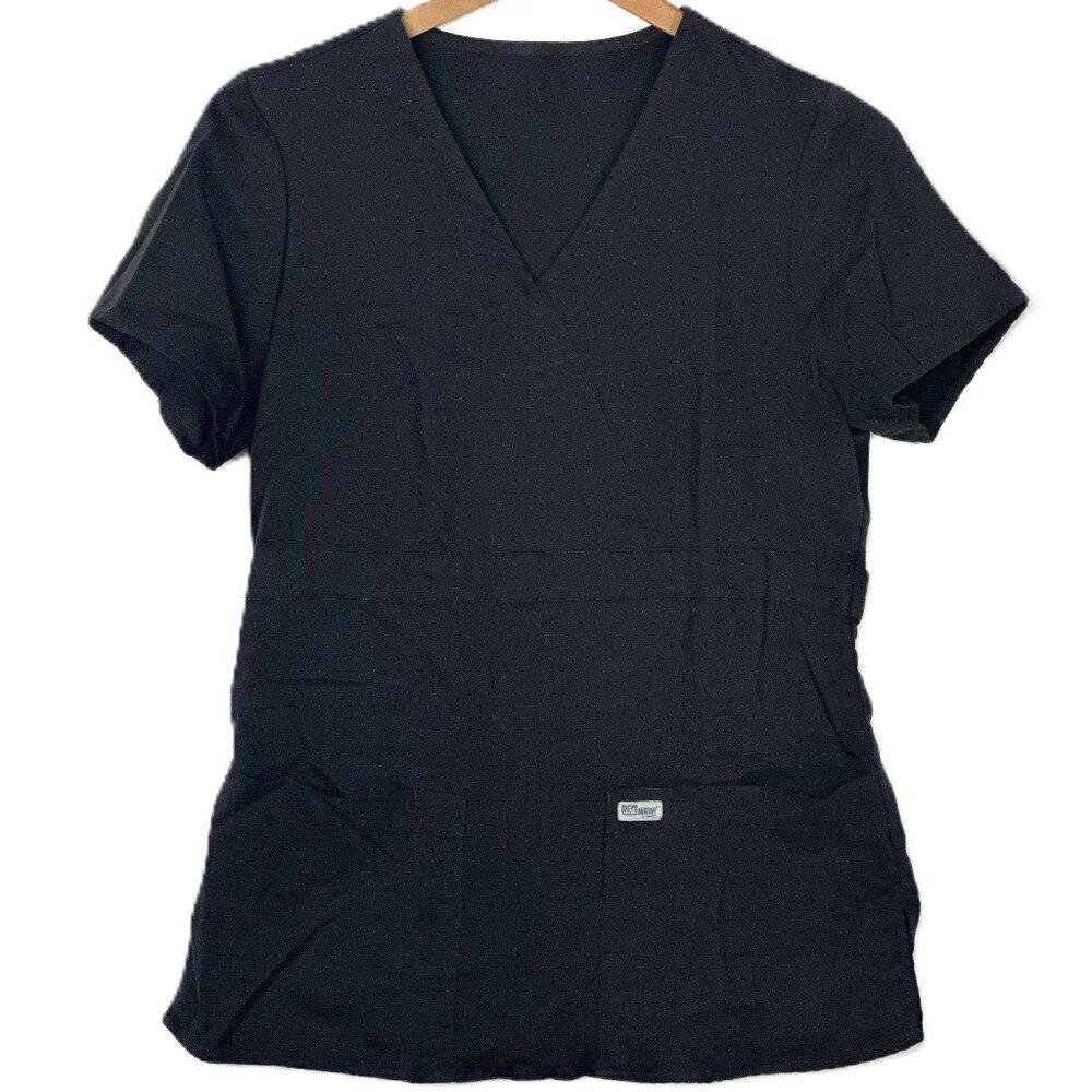 Black Grey's Anatomy Scrub Top Size Small